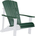 LuxCraft LuxCraft Green Deluxe Recycled Plastic Adirondack Chair Green on White Adirondack Deck Chair PDACGWH
