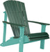 LuxCraft LuxCraft Green Deluxe Recycled Plastic Adirondack Chair With Cup Holder Green on Aruba Blue Adirondack Deck Chair PDACGAB-CH