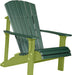 LuxCraft LuxCraft Green Deluxe Recycled Plastic Adirondack Chair With Cup Holder Green on Lime Green Adirondack Deck Chair PDACGLG-CH