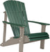 LuxCraft LuxCraft Green Deluxe Recycled Plastic Adirondack Chair With Cup Holder Green on Weatherwood Adirondack Deck Chair