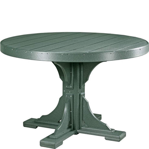 LuxCraft LuxCraft Green Recycled Plastic 4' Round Table Green / Bar Tables P4RTBG