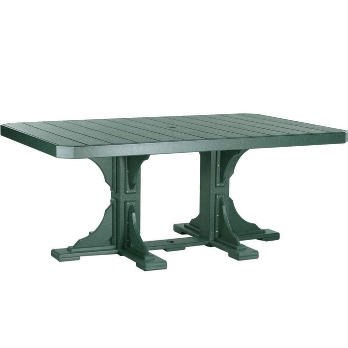 LuxCraft LuxCraft Green Recycled Plastic 4x6 Rectangular Table Green / Bar Tables P46RTBG