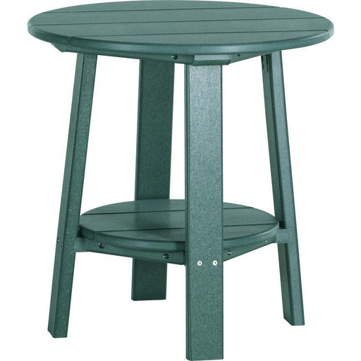 LuxCraft LuxCraft Green Recycled Plastic Deluxe End Table With Cup Holder Green End Table PDETG