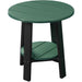 LuxCraft LuxCraft Green Recycled Plastic Deluxe End Table With Cup Holder Green On Black End Table PDETGB
