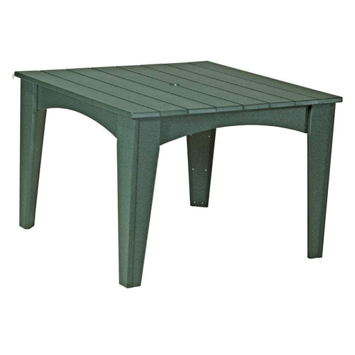 LuxCraft LuxCraft Green Recycled Plastic Island Dining Table With Cup Holder Green Tables IDT44SG