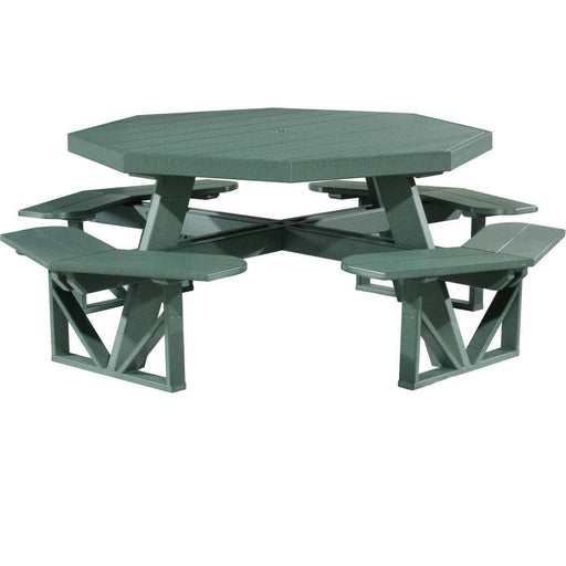 LuxCraft LuxCraft Green Recycled Plastic Octagon Picnic Table Green Tables POPTG