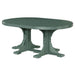 LuxCraft LuxCraft Green Recycled Plastic Oval Table With Cup Holder Green / Bar Tables P46OTBG