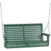 LuxCraft LuxCraft Green Rollback 4ft. Recycled Plastic Porch Swing With Cup Holder Green Porch Swing 4PPSG