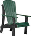 LuxCraft LuxCraft Green Royal Recycled Plastic Adirondack Chair Green on Black Adirondack Deck Chair RACGB
