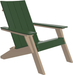 LuxCraft Luxcraft Green Urban Adirondack Chair Green on Weatherwood Adirondack Deck Chair