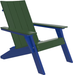 LuxCraft Luxcraft Green Urban Adirondack Chair Green on Blue Adirondack Deck Chair UACGBL