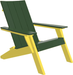 LuxCraft Luxcraft Green Urban Adirondack Chair Green on Yellow Adirondack Deck Chair UACGY
