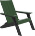 LuxCraft Luxcraft Green Urban Adirondack Chair With Cup Holder Green on Black Adirondack Deck Chair UACGB