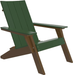 LuxCraft Luxcraft Green Urban Adirondack Chair With Cup Holder Green on Chestnut Brown Adirondack Deck Chair UACGCB