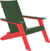 LuxCraft Luxcraft Green Urban Adirondack Chair With Cup Holder Green on Red Adirondack Deck Chair UACGR