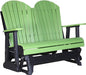 LuxCraft LuxCraft Lime Green 4 ft. Recycled Plastic Adirondack Outdoor Glider Lime Green On Black Adirondack Glider 4APGLGB