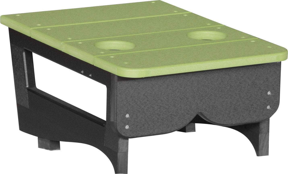 LuxCraft LuxCraft Lime Green Recycled Plastic Center Table Cupholder With Cup Holder Lime Green on Black Accessories PCTALGB