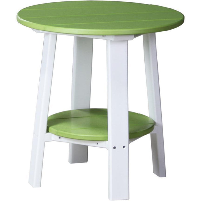 LuxCraft LuxCraft Lime Green Recycled Plastic Deluxe End Table Lime Green On White End Table PDETLGW