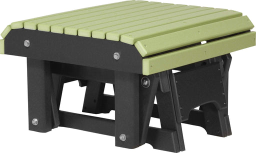 LuxCraft LuxCraft Lime Green Recycled Plastic Glider Footrest Lime Green on Black Accessories PGFLGB
