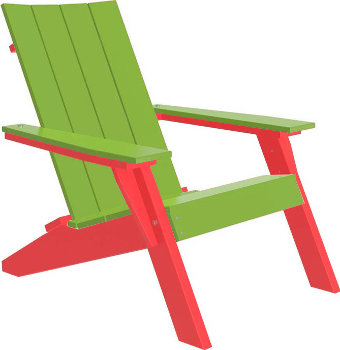 LuxCraft Luxcraft Lime Green Urban Adirondack Chair Lime Green on Red Adirondack Deck Chair