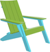 LuxCraft Luxcraft Lime Green Urban Adirondack Chair With Cup Holder Lime Green on Aruba Blue Adirondack Deck Chair UACLGAB