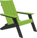 LuxCraft Luxcraft Lime Green Urban Adirondack Chair With Cup Holder Lime Green on Black Adirondack Deck Chair UACLGB