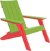LuxCraft Luxcraft Lime Green Urban Adirondack Chair With Cup Holder Lime Green on Red Adirondack Deck Chair UACLGR