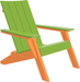 LuxCraft Luxcraft Lime Green Urban Adirondack Chair With Cup Holder Lime Green on Tangerine Adirondack Deck Chair UACLGT