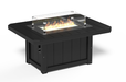LuxCraft Luxcraft Lumin Fire Pit 51" Rectangular Dining Table Fire Tables