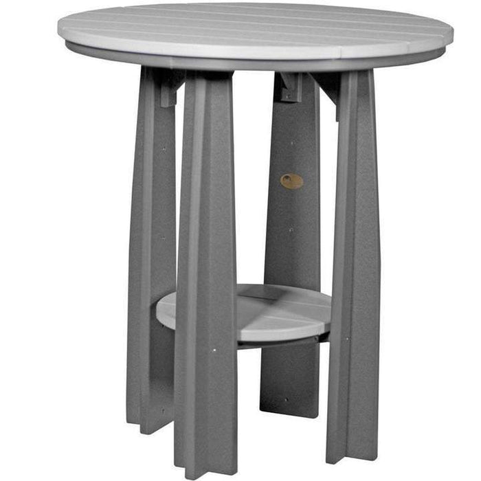 LuxCraft LuxCraft Poly Balcony Table Dining Set Dove Gray On Black With Cup Holder Dove Gray On Slate / Table 0 / Chair 0 Dining Sets PBATDGS-T0-C0