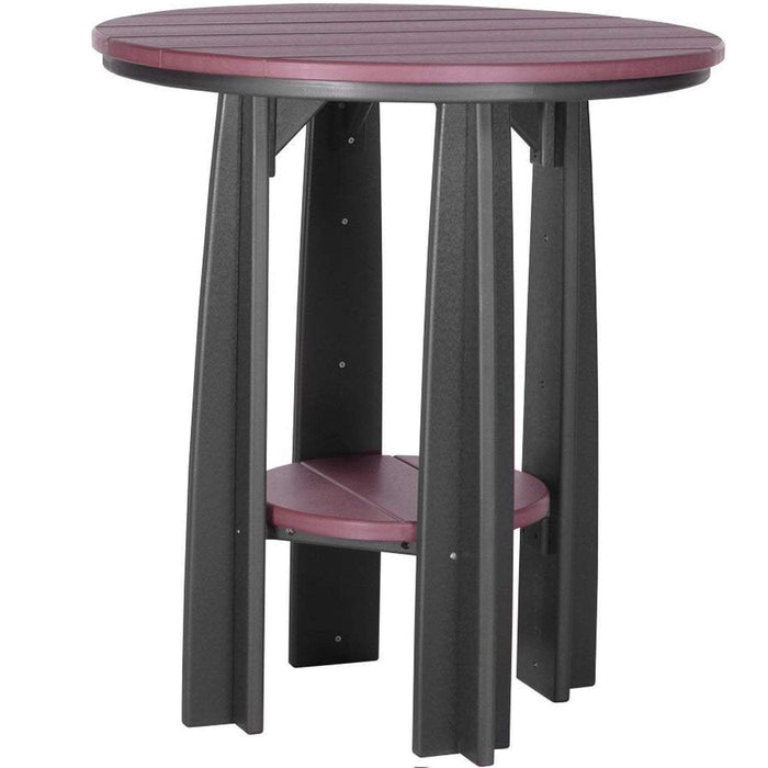LuxCraft LuxCraft Recycled Plastic 36" Balcony Table Cherrywood On Black Tables PBATCHB