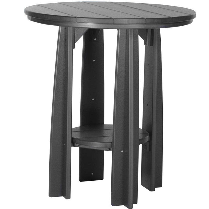 LuxCraft LuxCraft Recycled Plastic 36" Balcony Table With Cup Holder Black Tables PBATBK
