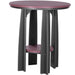 LuxCraft LuxCraft Recycled Plastic 36" Balcony Table With Cup Holder Cherrywood On Black Tables PBATCHB