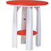 LuxCraft LuxCraft Recycled Plastic 36" Balcony Table With Cup Holder Red On White Tables PBATRW