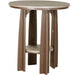 LuxCraft LuxCraft Recycled Plastic 36" Balcony Table With Cup Holder Weather Wood On Chestnut Brown Tables PBATWWCBR