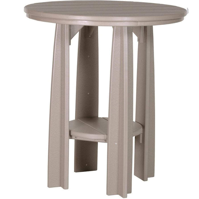 LuxCraft LuxCraft Recycled Plastic 36" Balcony Table With Cup Holder Weatherwood Tables PBATWW