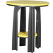LuxCraft LuxCraft Recycled Plastic 36" Balcony Table With Cup Holder Yellow On Black Tables PBATYB