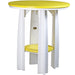 LuxCraft LuxCraft Recycled Plastic 36" Balcony Table With Cup Holder Yellow On White Tables PBATYW