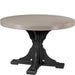 LuxCraft LuxCraft Recycled Plastic 4' Round Table Weatherwood On Black / Bar Tables P4RTBWWB