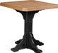 LuxCraft LuxCraft Recycled Plastic 41" Square Table Cedar On Black / Bar Tables P41STBCB