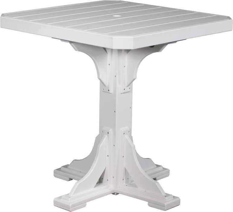 LuxCraft LuxCraft Recycled Plastic 41" Square Table White / Bar Tables P41STBW
