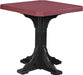 LuxCraft LuxCraft Recycled Plastic 41" Square Table With Cup Holder Cherrywood On Black / Bar Tables P41STBCWB