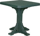 LuxCraft LuxCraft Recycled Plastic 41" Square Table With Cup Holder Green / Bar Tables P41STBG