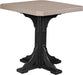 LuxCraft LuxCraft Recycled Plastic 41" Square Table With Cup Holder Weatherwood On Black / Bar Tables P41STBWWB