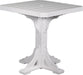 LuxCraft LuxCraft Recycled Plastic 41" Square Table With Cup Holder White / Bar Tables P41STBW