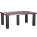 LuxCraft LuxCraft Recycled Plastic 4x6 Contemporary Table Cherrywood On Black Tables P46CTCWB