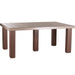LuxCraft LuxCraft Recycled Plastic 4x6 Contemporary Table Weather Wood On Chestnut Brown Tables P46CTWWCBR