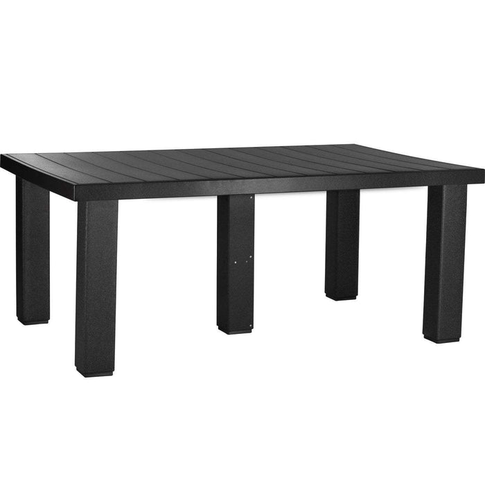 LuxCraft LuxCraft Recycled Plastic 4x6 Contemporary Table With Cup Holder Black Tables P46CTBK