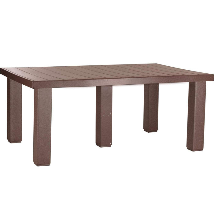 LuxCraft LuxCraft Recycled Plastic 4x6 Contemporary Table With Cup Holder Chestnut Brown Tables P46CTCBR