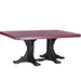 LuxCraft LuxCraft Recycled Plastic 4x6 Rectangular Table With Cup Holder Cherrywood On Black / Bar Tables P46RTBCWB